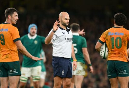 'Going to be carnage': Lions fans in meltdown as ref accused of 'mind blowing' gaffe named for Wallabies Test