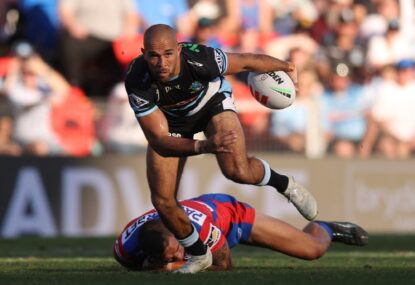 Five and a Kick: Sharks slice and dice toothless Knights, Hasler’s horror show worsens as Raiders run down woeful Titans