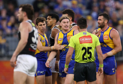 AFL News: 'Not sure it was deliberate'  Eagles coach queries dubious Reid 50, pop star hospitalised after footy game with Fev
