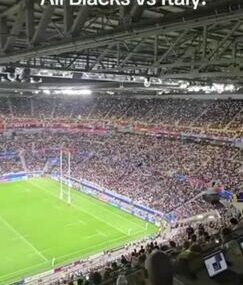 Roar of 澳彩最新体彩结果历史记录: electric atmosphere for All Blacks vs Italy at the World Cup