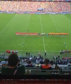 Roar of 澳彩最新体彩结果历史记录: Incredible atmosphere during the Wallabies-Portugal national anthems at RWC2023!