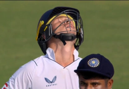Ollie Pope's look of utter despair after shock DRS overturn sends him packing