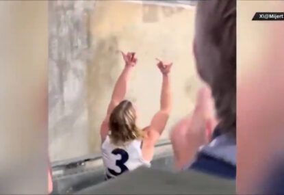 AFL News: 'Don't talk s--t' - Cats star cops fine for middle-finger salute, LDU re-signs in major Roos boost