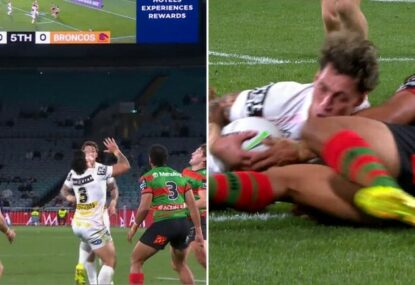 'Three there just looking': Brandy blasts Souths laziness as Broncos make them pay with try