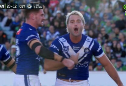 'WEAK. GUTTED. DOG!' Jaeman Salmon's savage try celebration clapback at Sticky