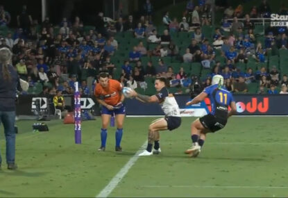WATCH: 'How'd he miss that?' Official blasted for missing clear Brumbies foot on the line