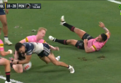 WATCH: Cowboys winger's nightmare moment as Panther scores off in-goal howler