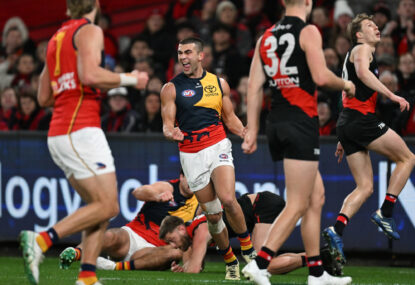 Essendon Bombers vs Adelaide Crows: AFL live scores, blog