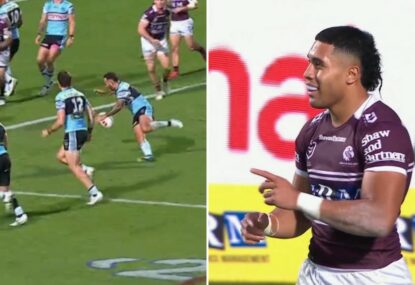 Sharks blunder leads to dazzling 85m try of the season contender from Manly