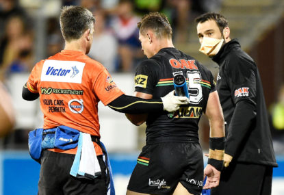 NRL Judiciary: 'Absolutely farcical' - Panthers star banned for contentious shoulder charge, Titans duo pinged
